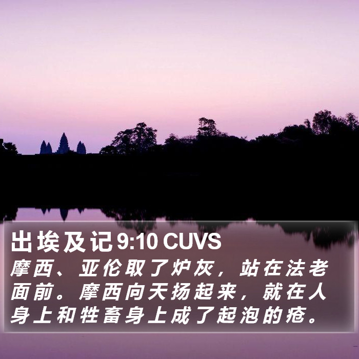 出 埃 及 记 9:10 CUVS Bible Study