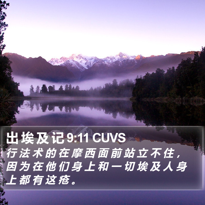 出 埃 及 记 9:11 CUVS Bible Study