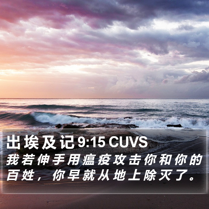 出 埃 及 记 9:15 CUVS Bible Study
