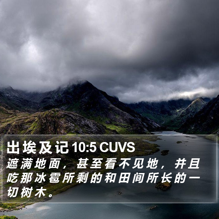 出 埃 及 记 10:5 CUVS Bible Study