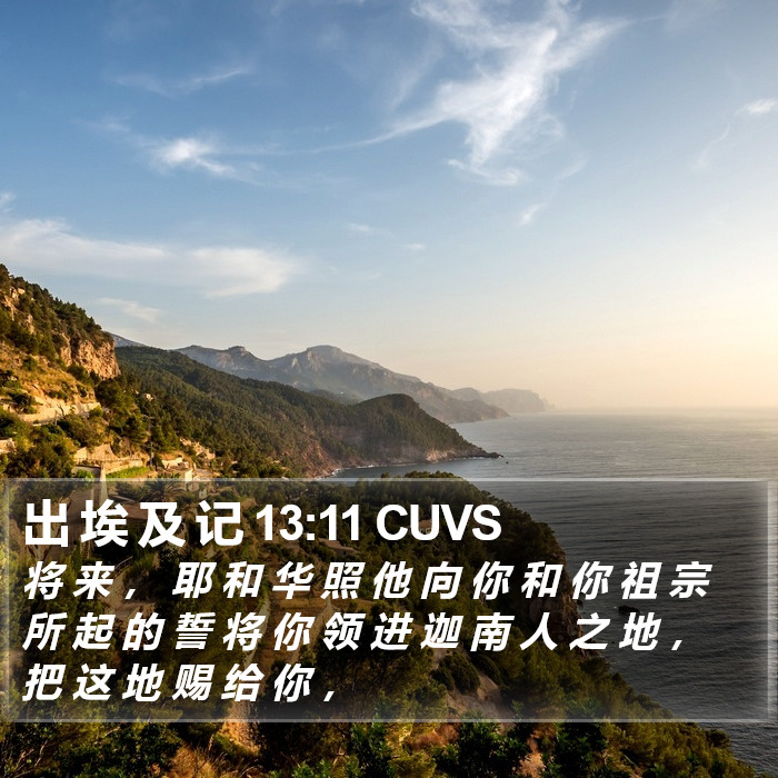 出 埃 及 记 13:11 CUVS Bible Study
