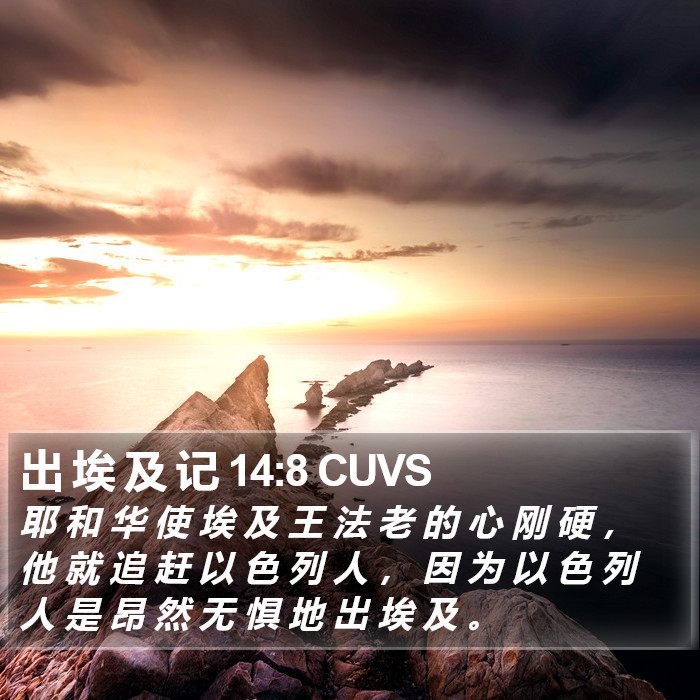 出 埃 及 记 14:8 CUVS Bible Study