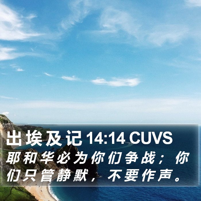 出 埃 及 记 14:14 CUVS Bible Study