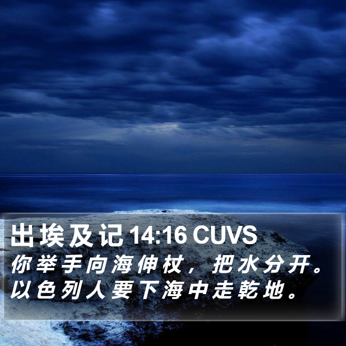 出 埃 及 记 14:16 CUVS Bible Study