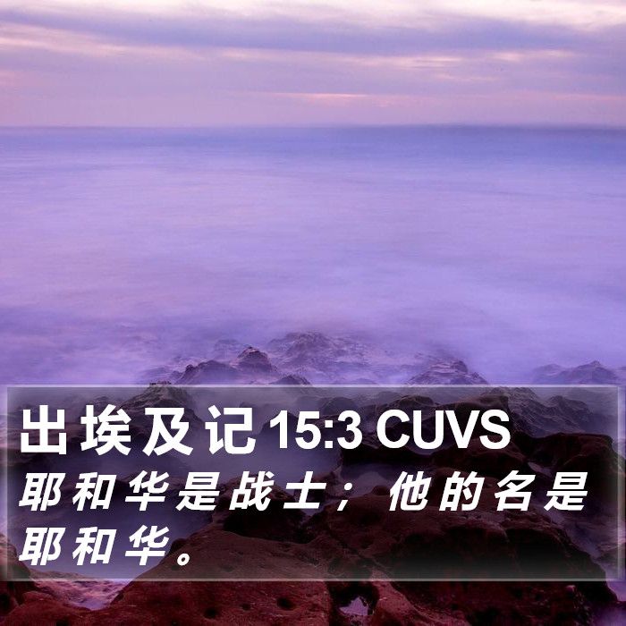 出 埃 及 记 15:3 CUVS Bible Study