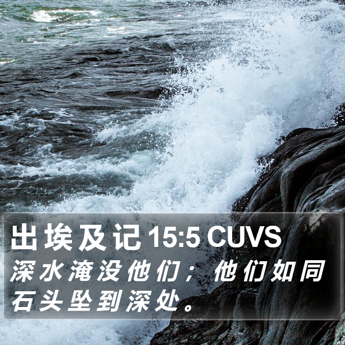 出 埃 及 记 15:5 CUVS Bible Study