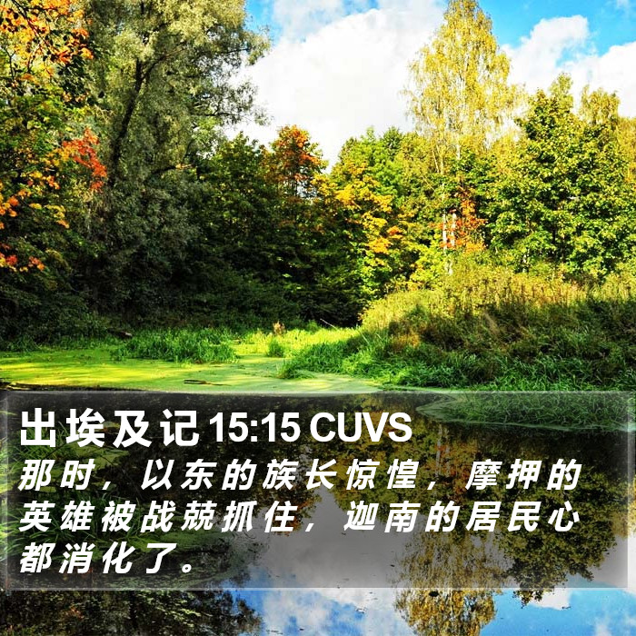出 埃 及 记 15:15 CUVS Bible Study