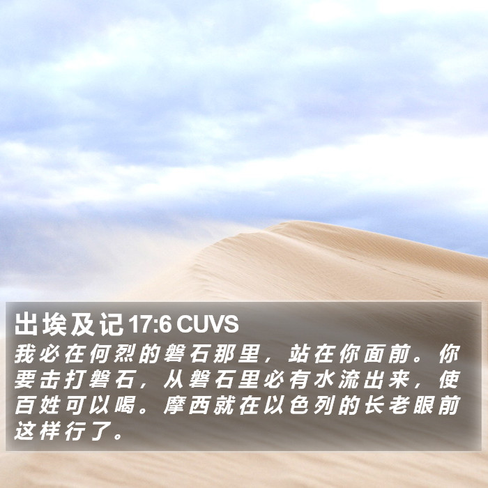 出 埃 及 记 17:6 CUVS Bible Study