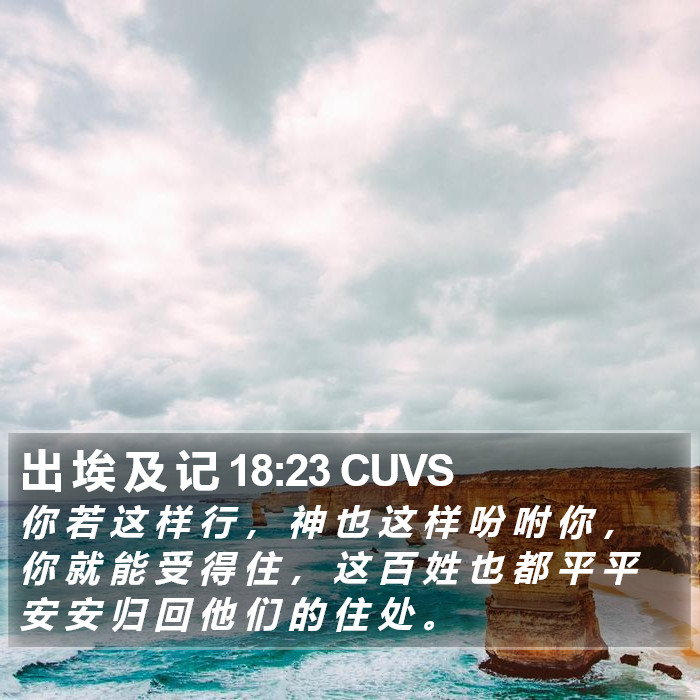 出 埃 及 记 18:23 CUVS Bible Study