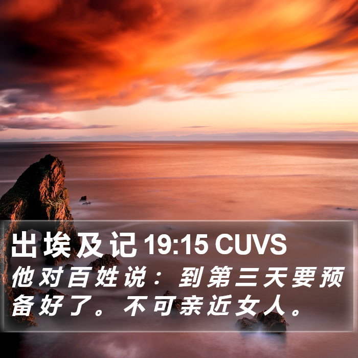 出 埃 及 记 19:15 CUVS Bible Study