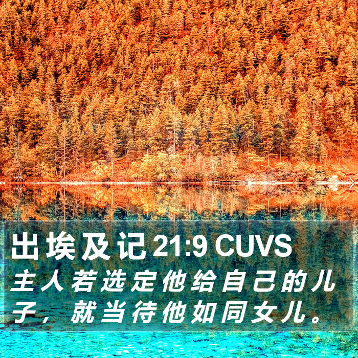 出 埃 及 记 21:9 CUVS Bible Study