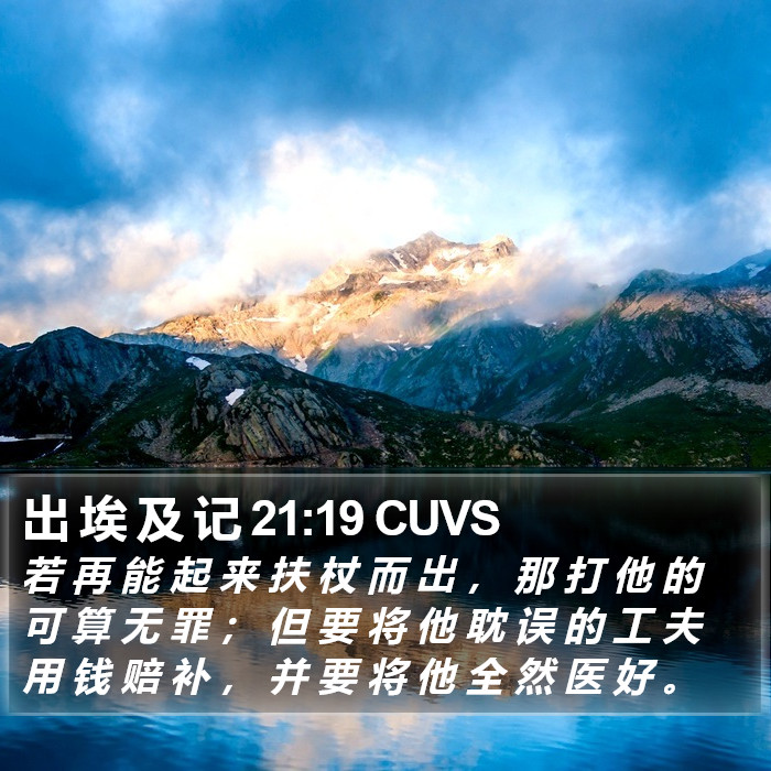 出 埃 及 记 21:19 CUVS Bible Study