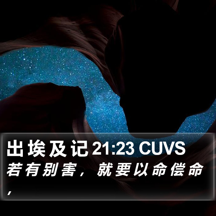 出 埃 及 记 21:23 CUVS Bible Study