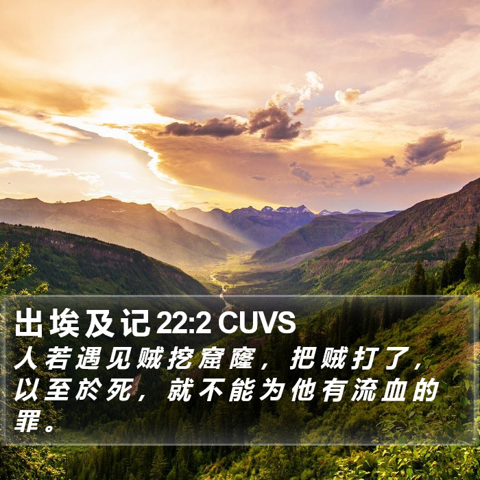 出 埃 及 记 22:2 CUVS Bible Study