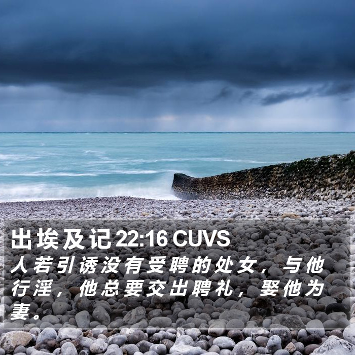 出 埃 及 记 22:16 CUVS Bible Study