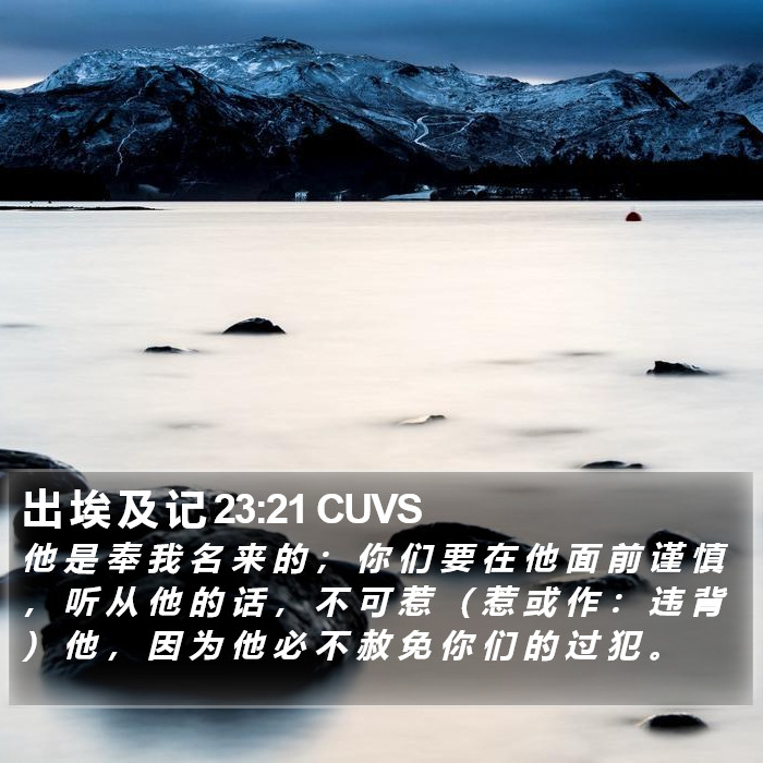 出 埃 及 记 23:21 CUVS Bible Study