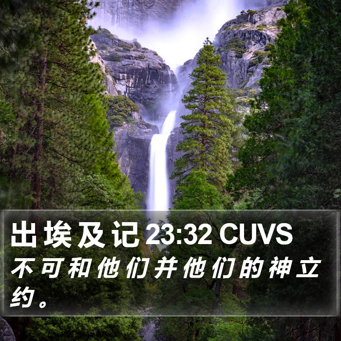 出 埃 及 记 23:32 CUVS Bible Study