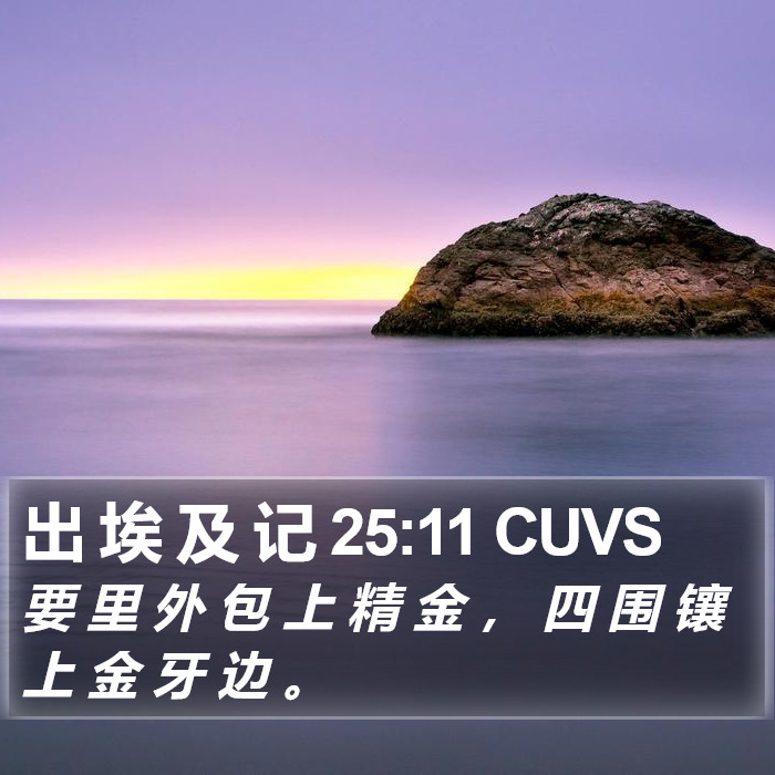 出 埃 及 记 25:11 CUVS Bible Study