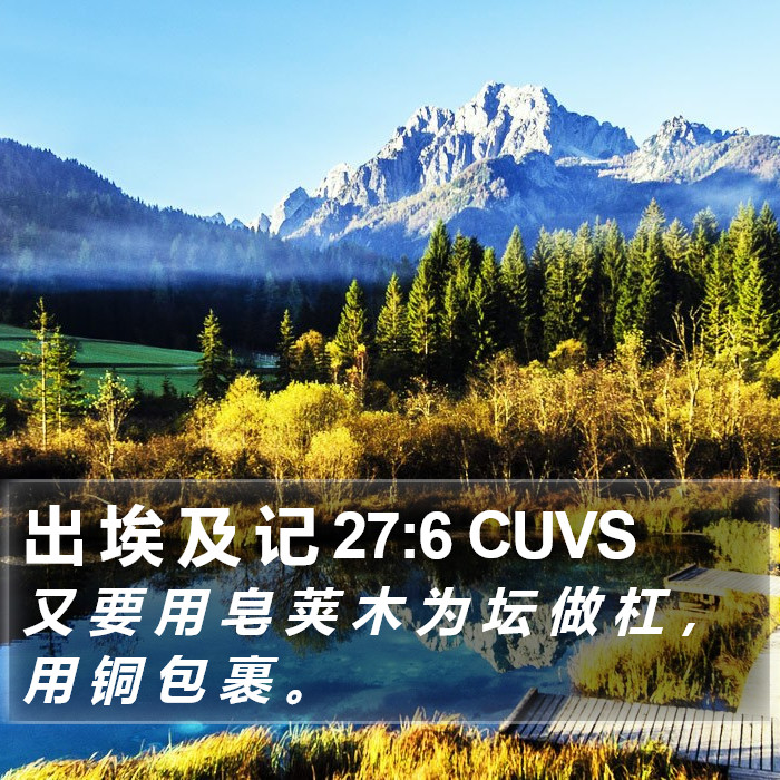 出 埃 及 记 27:6 CUVS Bible Study