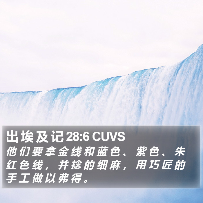 出 埃 及 记 28:6 CUVS Bible Study