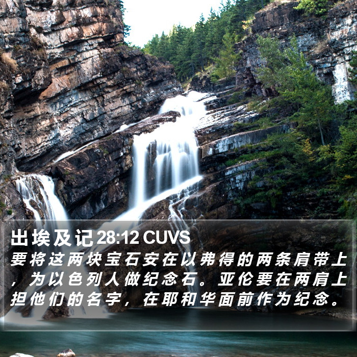 出 埃 及 记 28:12 CUVS Bible Study