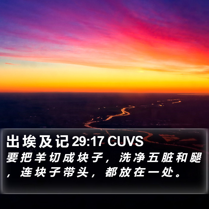 出 埃 及 记 29:17 CUVS Bible Study