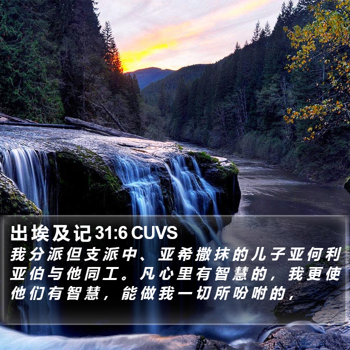 出 埃 及 记 31:6 CUVS Bible Study
