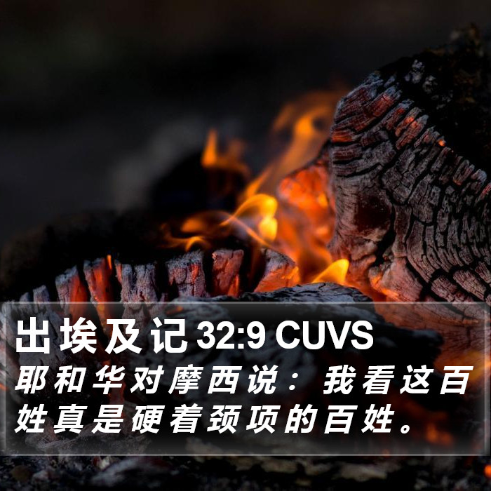 出 埃 及 记 32:9 CUVS Bible Study