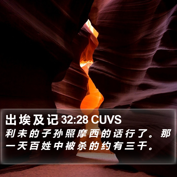 出 埃 及 记 32:28 CUVS Bible Study