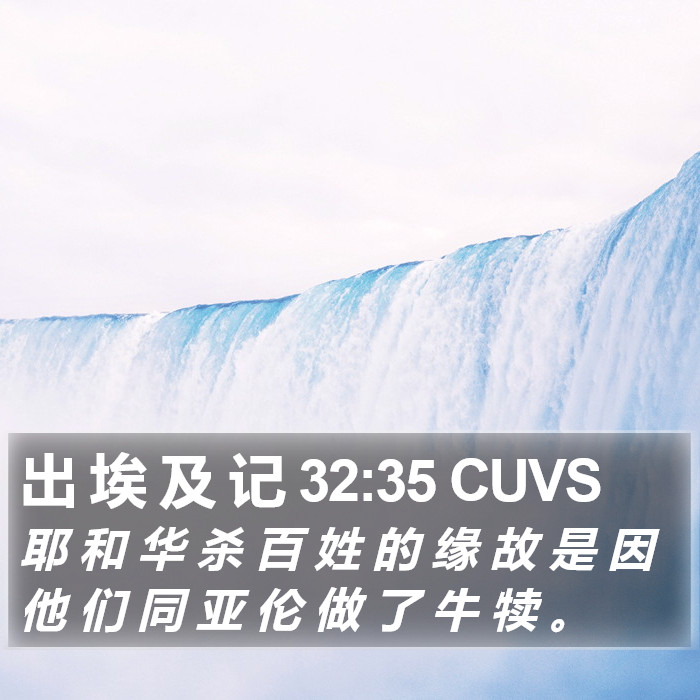 出 埃 及 记 32:35 CUVS Bible Study