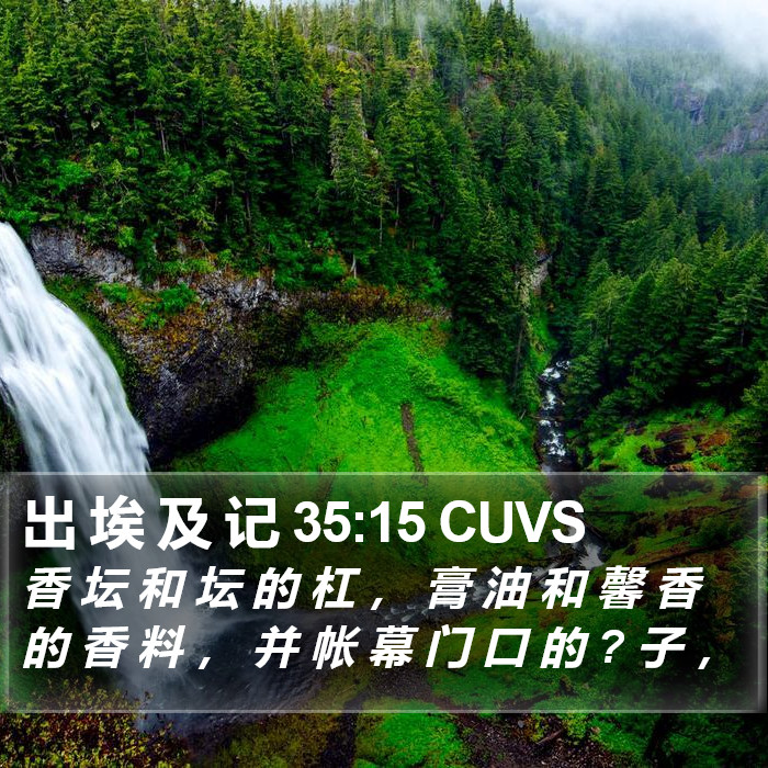 出 埃 及 记 35:15 CUVS Bible Study