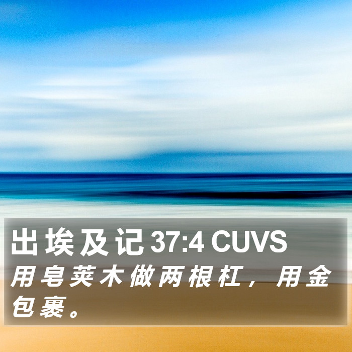 出 埃 及 记 37:4 CUVS Bible Study
