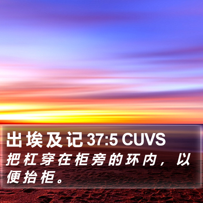 出 埃 及 记 37:5 CUVS Bible Study