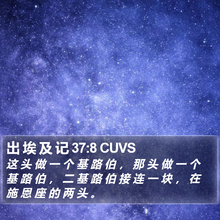 出 埃 及 记 37:8 CUVS Bible Study