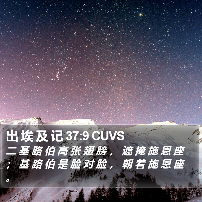 出 埃 及 记 37:9 CUVS Bible Study
