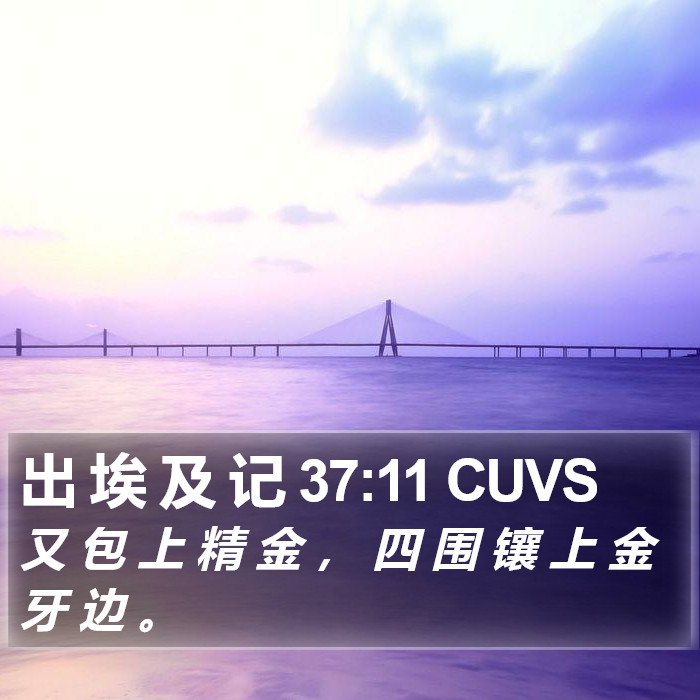 出 埃 及 记 37:11 CUVS Bible Study