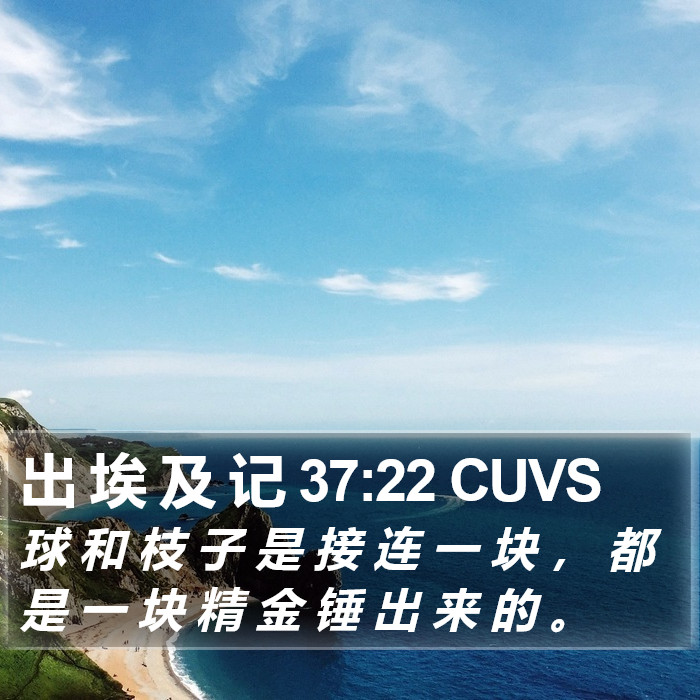 出 埃 及 记 37:22 CUVS Bible Study