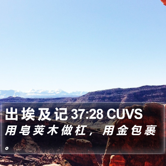 出 埃 及 记 37:28 CUVS Bible Study