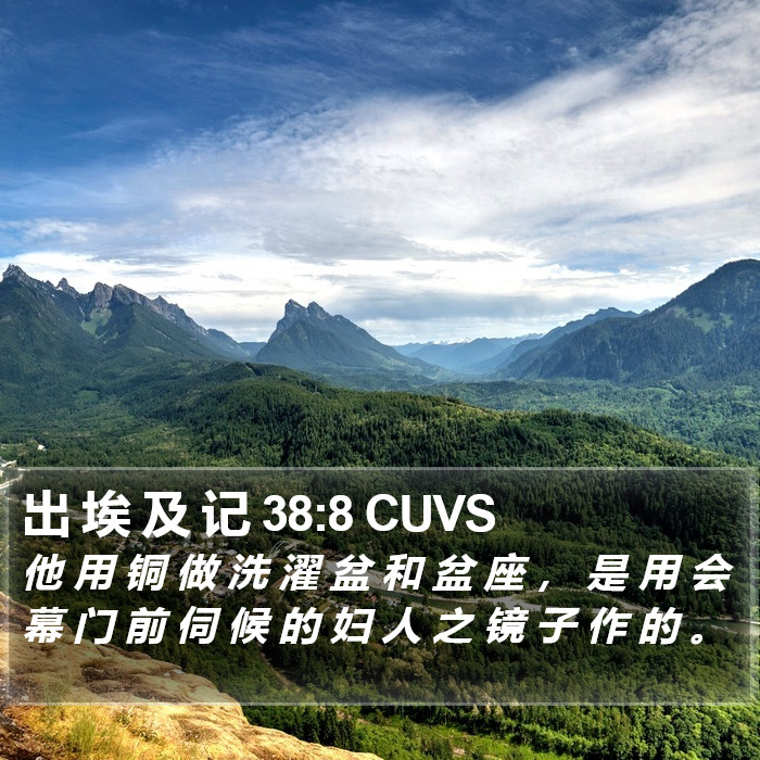 出 埃 及 记 38:8 CUVS Bible Study