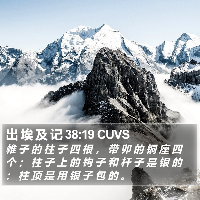出 埃 及 记 38:19 CUVS Bible Study
