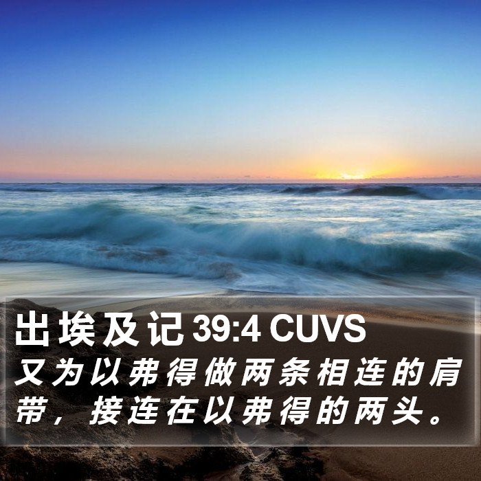 出 埃 及 记 39:4 CUVS Bible Study