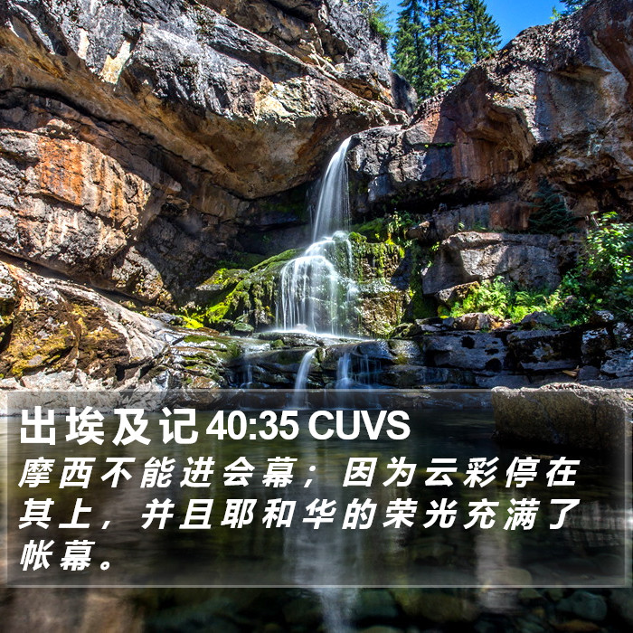 出 埃 及 记 40:35 CUVS Bible Study