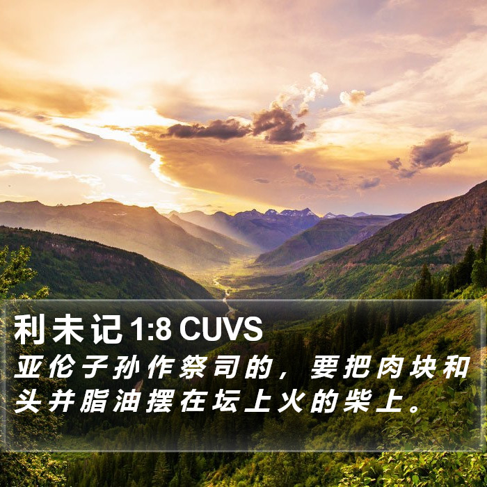 利 未 记 1:8 CUVS Bible Study