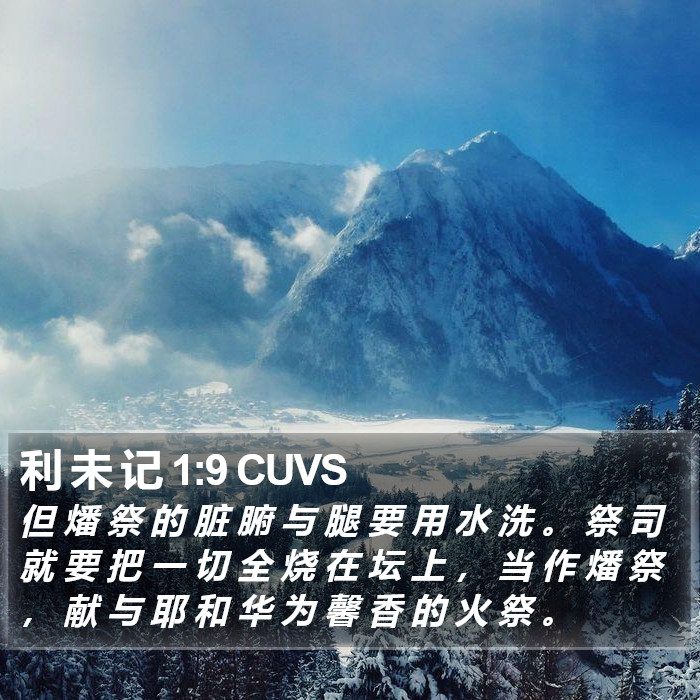 利 未 记 1:9 CUVS Bible Study