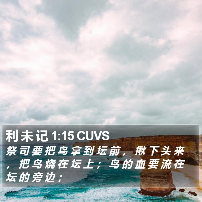 利 未 记 1:15 CUVS Bible Study