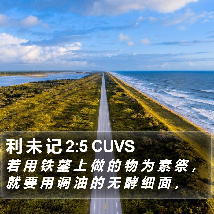 利 未 记 2:5 CUVS Bible Study
