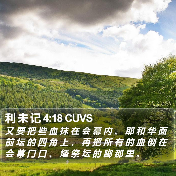 利 未 记 4:18 CUVS Bible Study
