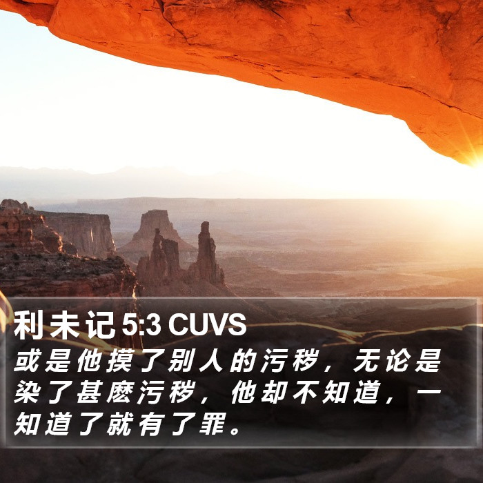利 未 记 5:3 CUVS Bible Study