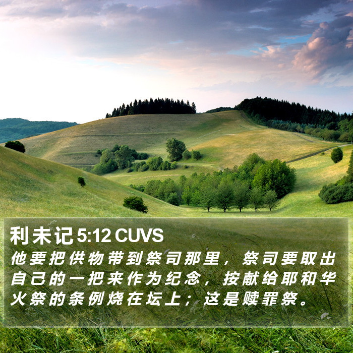 利 未 记 5:12 CUVS Bible Study