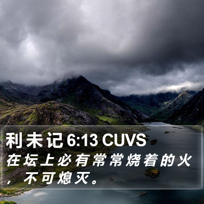 利 未 记 6:13 CUVS Bible Study